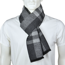 Load image into Gallery viewer, THSS2760: Grey: Reversible Plaid Check Scarf