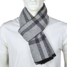 Load image into Gallery viewer, THSS2760: Grey: Reversible Plaid Check Scarf
