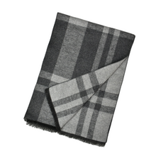 Load image into Gallery viewer, THSS2760: Grey: Reversible Plaid Check Scarf