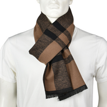 Load image into Gallery viewer, THSS2761: Camel: Reversible Plaid Check Scarf