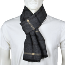 Load image into Gallery viewer, THSS2763: Brown: Reversible Plaid Checked Scarf