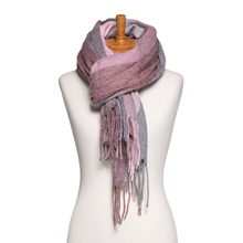 Load image into Gallery viewer, THSS2777: Pink: Autumn Checkered Scarf