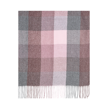 Load image into Gallery viewer, THSS2777: Pink: Autumn Checkered Scarf