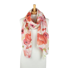 Load image into Gallery viewer, THSS2801: Red: Blushing Poppies Scarf