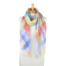 Load image into Gallery viewer, THSS2805: Rainbow: Pastel Plaid Scarf