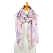 Load image into Gallery viewer, THSS2806: Pink: Hydrangea Garden Scarf