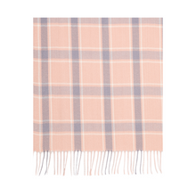 Load image into Gallery viewer, THSS2809: Pink: Checked Fringe Scarf