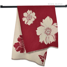 Load image into Gallery viewer, THSS2816: Red: Reversible Floral Scarf