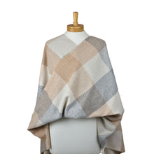 Load image into Gallery viewer, THSS2820: Camel: Autumn Checkered Scarf