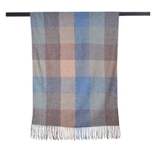 Load image into Gallery viewer, THSS2821: Dusty Blue: Autumn Checkered Scarf