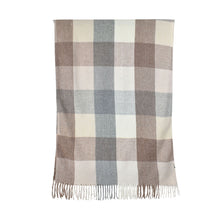 Load image into Gallery viewer, THSS2822: Taupe: Autumn Checkered Scarf