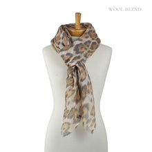 Load image into Gallery viewer, THSS2826: Brown: Leopard Scarf