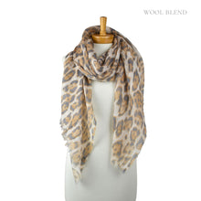Load image into Gallery viewer, THSS2826: Brown: Leopard Scarf