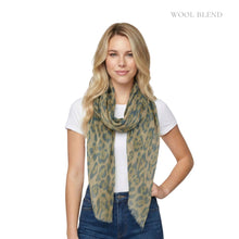 Load image into Gallery viewer, THSS2827: Khaki: Leopard Scarf