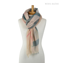 Load image into Gallery viewer, THSS2828: Brown: Large Check Scarf