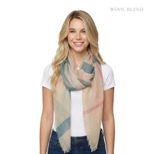 Load image into Gallery viewer, THSS2828: Brown: Large Check Scarf