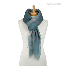Load image into Gallery viewer, THSS2829: Green: Large Check Scarf