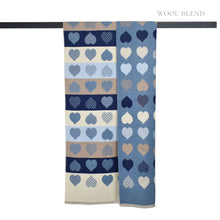Load image into Gallery viewer, THSS2832: Blue: Reversible Block SweetHearts Scarf