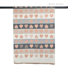 Load image into Gallery viewer, THSS2833: Blush: Reversible Block SweetHearts Scarf