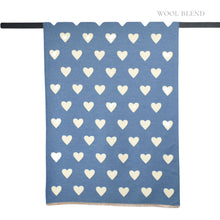 Load image into Gallery viewer, THSS2839: Denim: Reversible Hearts Scarf