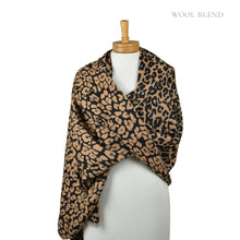 Load image into Gallery viewer, THSS2840: Tan: Reversible Leopard Luxe Scarf