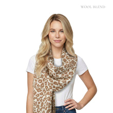 Load image into Gallery viewer, THSS2842: Camel: Reversible Leopard Luxe Scarf