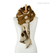 Load image into Gallery viewer, THSS2847: Camel Beige: Reversible Polka Dot Scarf
