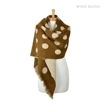 Load image into Gallery viewer, THSS2847: Camel Beige: Reversible Polka Dot Scarf