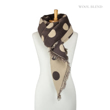 Load image into Gallery viewer, THSS2848: Coffee: Reversible Polka Dot Scarf