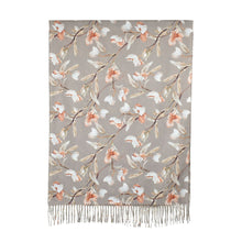 Load image into Gallery viewer, THSS2858: Grey: Magnolia Garden Scarf