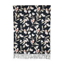 Load image into Gallery viewer, THSS2859: Black: Magnolia Garden Scarf