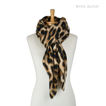 Load image into Gallery viewer, THSS2860: Brown: Lux Leopard Scarf