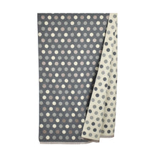 Load image into Gallery viewer, THSS2866: Grey: Reversible Multi Polka Dots Scarf