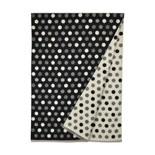 Load image into Gallery viewer, THSS2867: Black: Reversible Multi Polka Dots Scarf