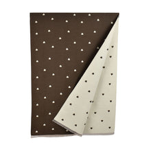 Load image into Gallery viewer, THSS2872: Brown: Reversible Petite Hearts Scarf