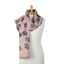 Load image into Gallery viewer, THSS2877: Pink: Reversible Multi Gingko Scarf