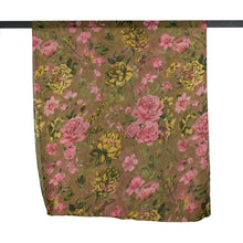 Load image into Gallery viewer, THSS2882: Brown: Peony Rose Garden Scarf