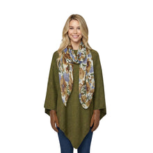 Load image into Gallery viewer, THSS2886: Brown: Botanical Garden Floral Scarf