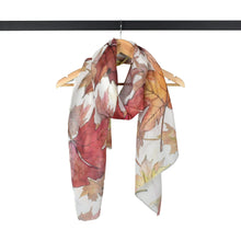 Load image into Gallery viewer, THSS2887: Brown: Autumn Maple Leaf Scarf