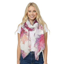 Load image into Gallery viewer, THSS2888: Purple: Autumn Maple Leaf Scarf