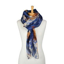 Load image into Gallery viewer, THSS2895: Blue Yellow: Abstract Brushstroke Scarf