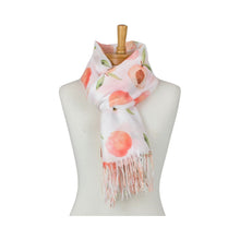 Load image into Gallery viewer, THSS2899: White: Peach Melba Scarf