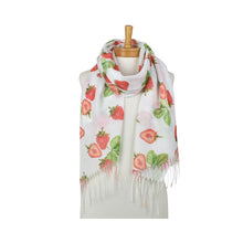 Load image into Gallery viewer, THSS2901: White: Strawberry Scarf