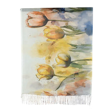 Load image into Gallery viewer, THSS2904: Yellow: Tulip Garden Scarf