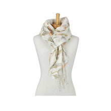 Load image into Gallery viewer, THSS2905: Ivory: Magnolia Blossoms Scarf