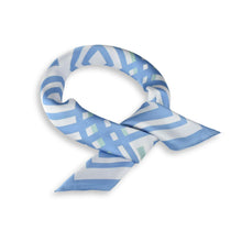 Load image into Gallery viewer, THSS2918: French Blue: Geometric Square Scarf