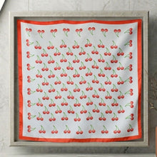 Load image into Gallery viewer, THSS2924: Red: Cherry Ripe Square Scarf