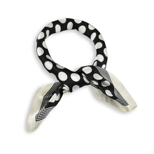 Load image into Gallery viewer, THSS2926: Black: Medium Polka Dot Square Scarf