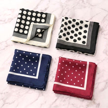 Load image into Gallery viewer, THSS2926: Black: Medium Polka Dot Square Scarf