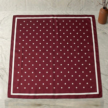 Load image into Gallery viewer, THSS2928: Red: Small Polka Dot Square Scarf